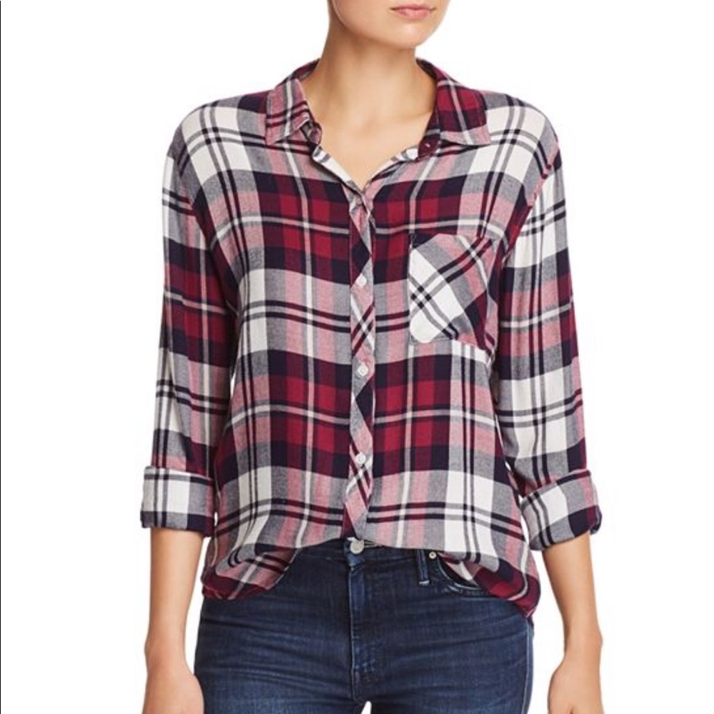 Rails Hunter Long Sleeve - Lychee & Navy